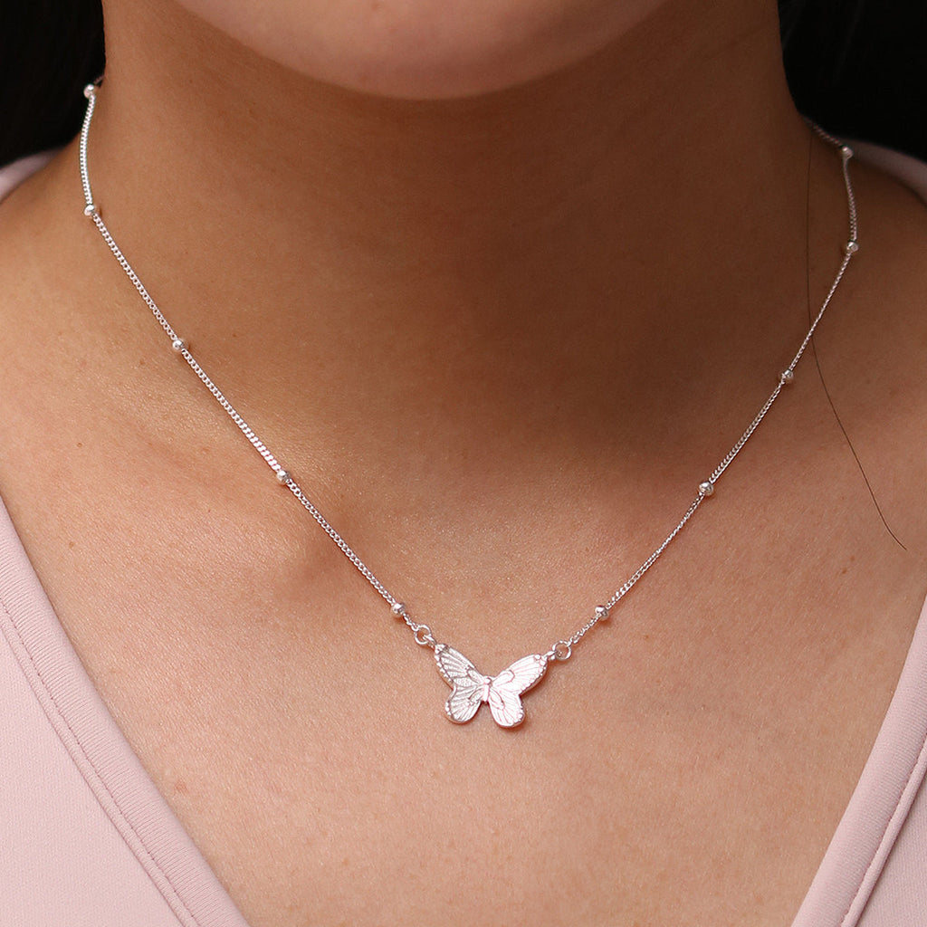 Butterfly Silver Necklace