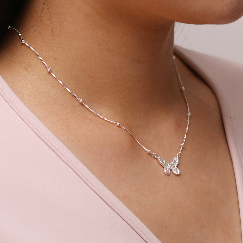 Butterfly Silver Necklace