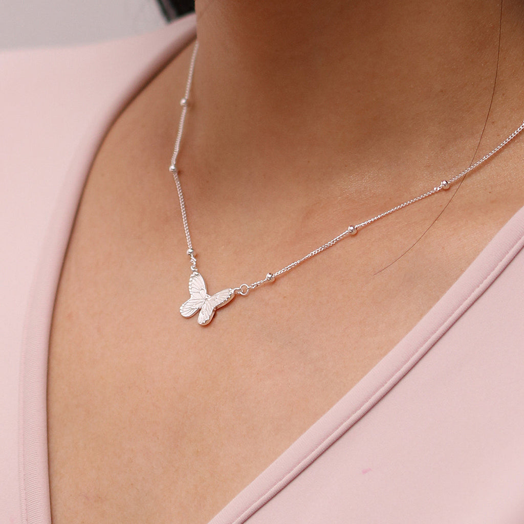 Butterfly Silver Necklace