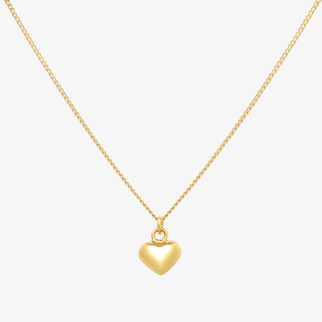 Filled heart pendant necklace