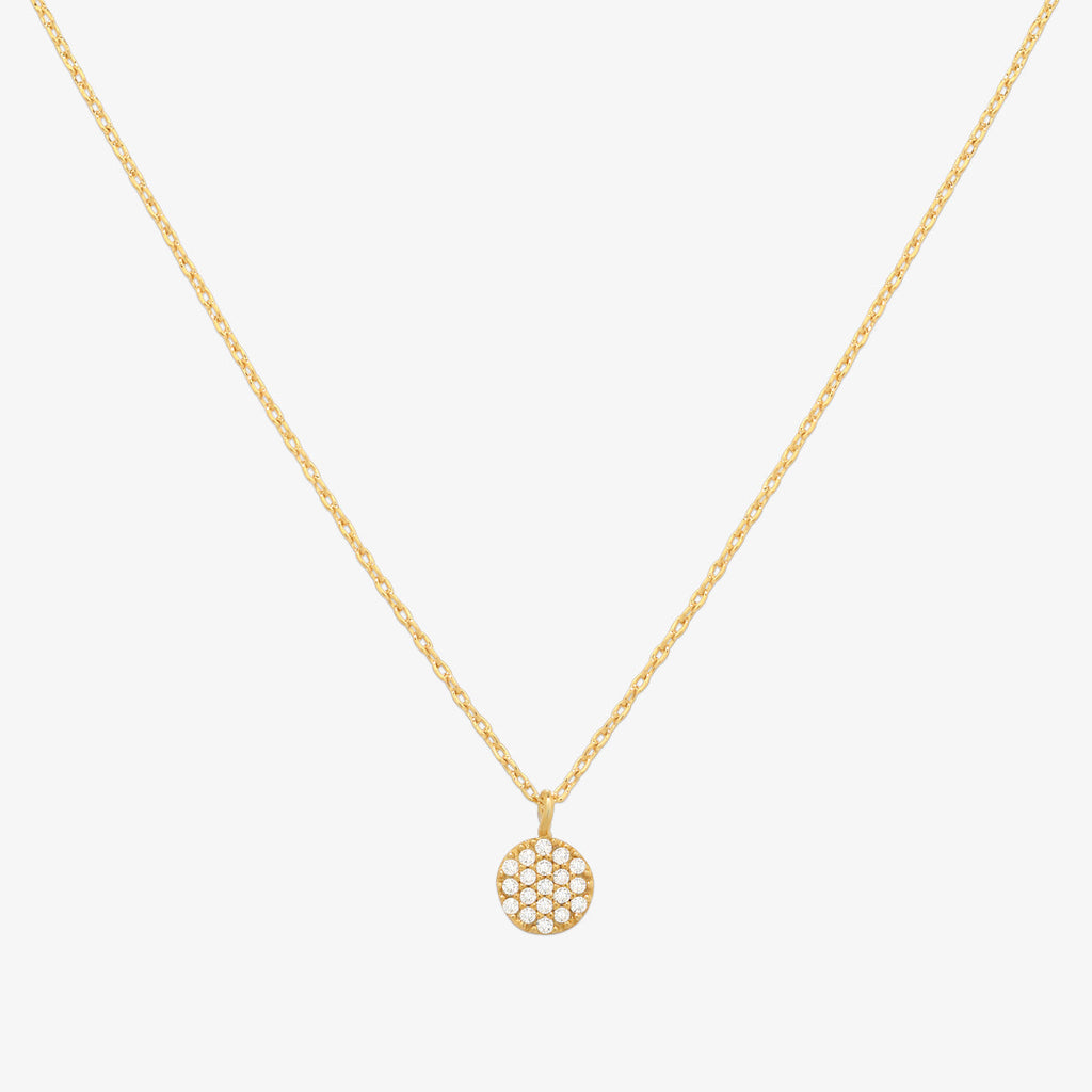 Circle cubic pendant necklace