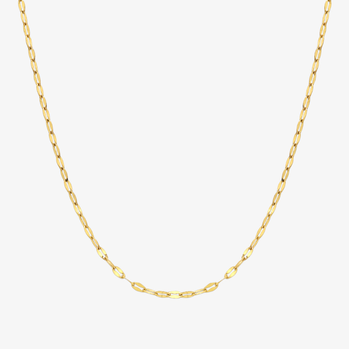 Thin oval chain necklace