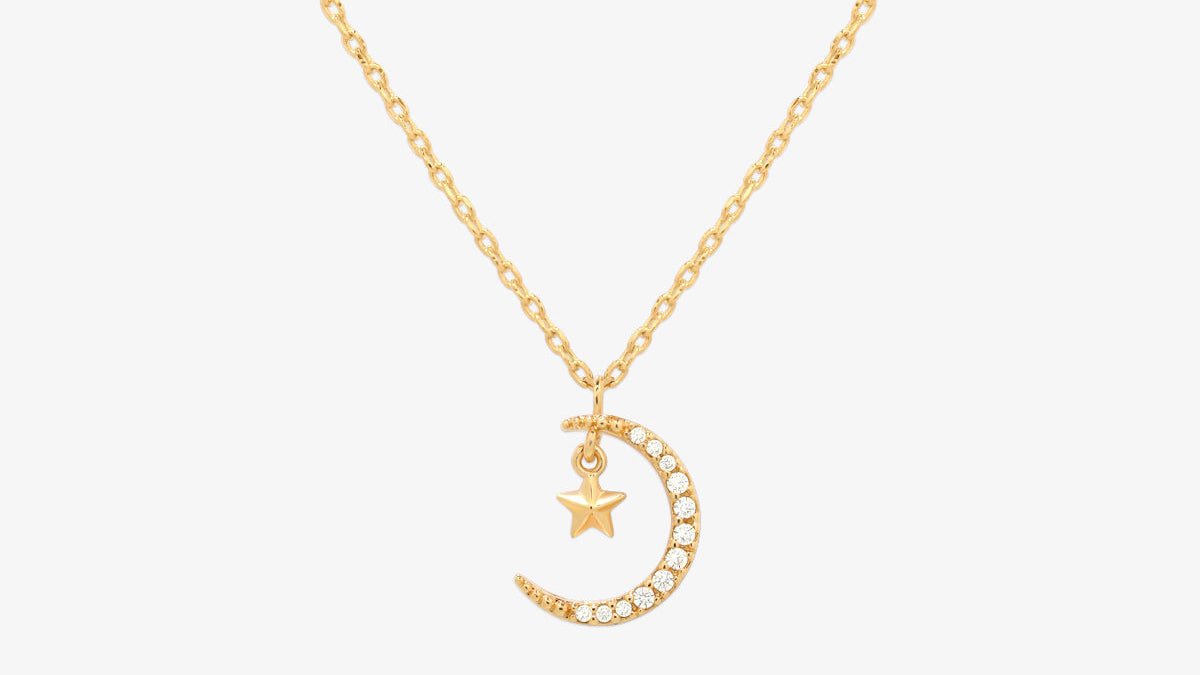 Moon star necklace