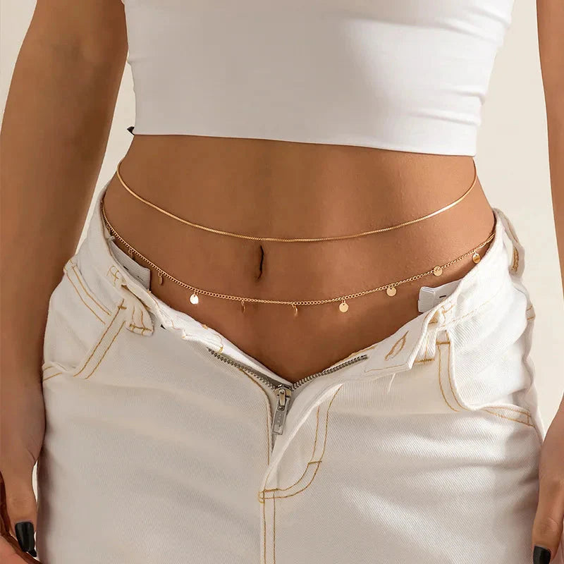 Sexy Double Thin Waist Chain