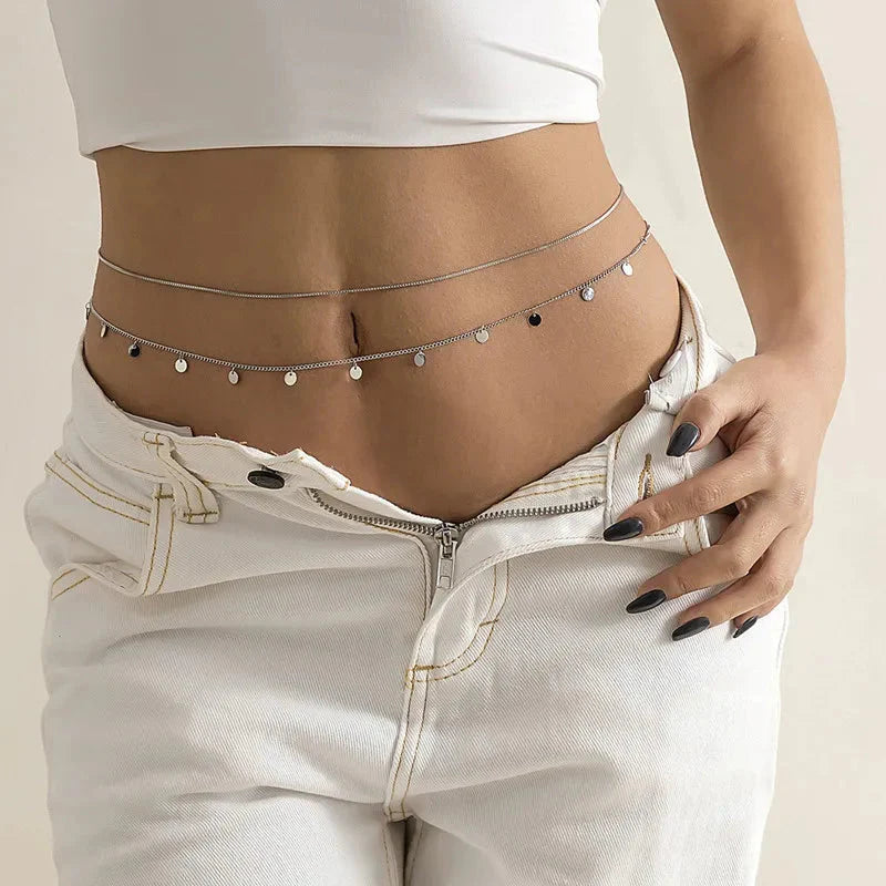 Sexy Double Thin Waist Chain