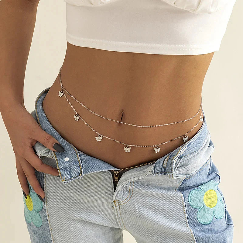 Sexy Double Thin Waist Chain