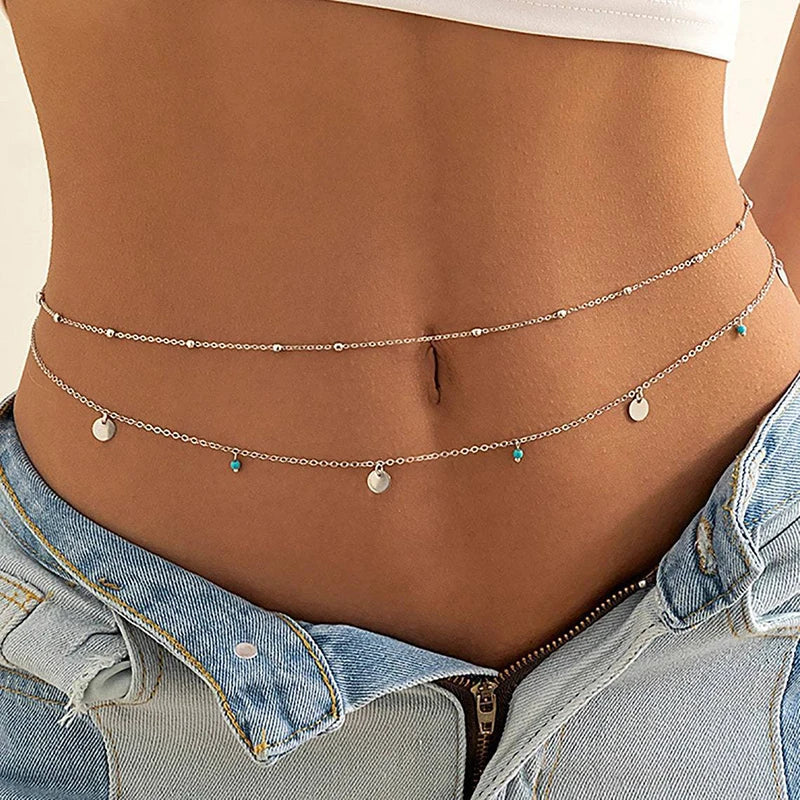 Sexy Double Thin Waist Chain