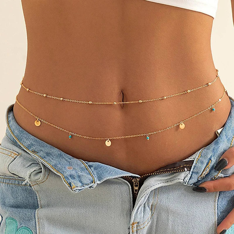 Sexy Double Thin Waist Chain